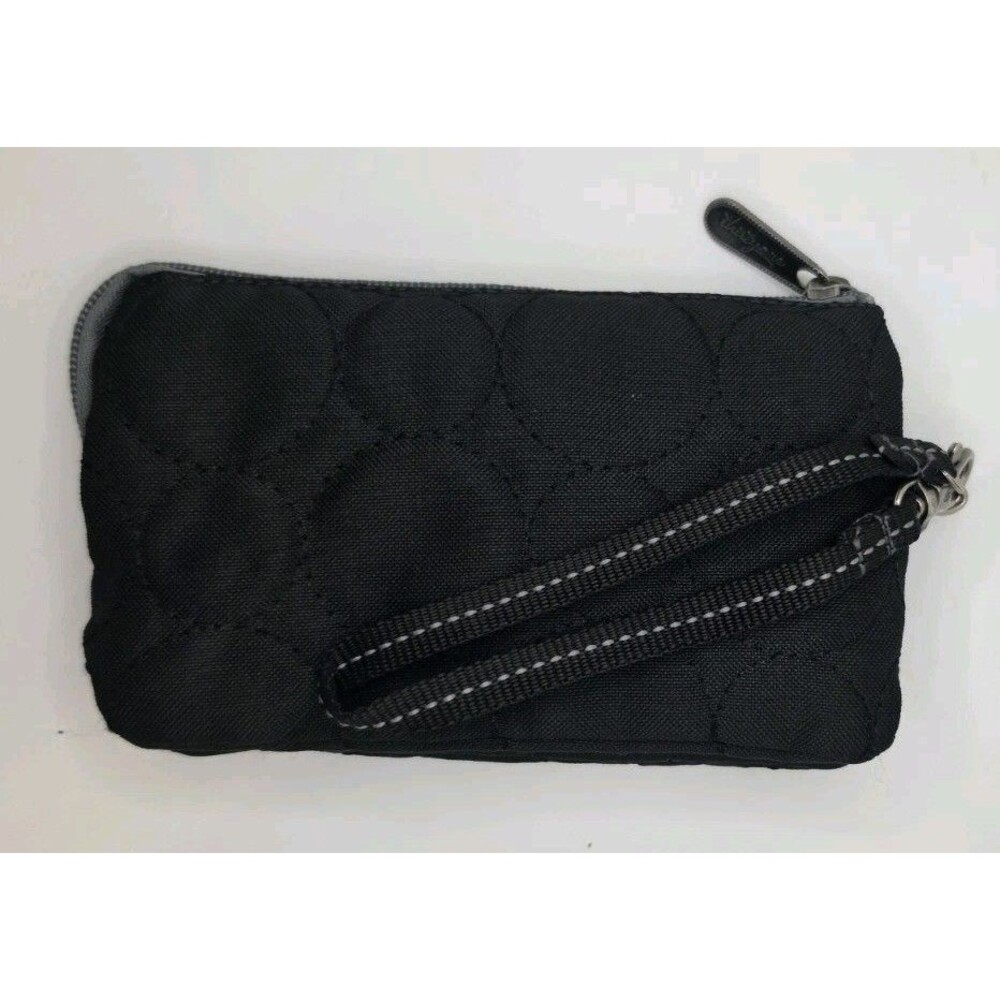 Thirty-One Vary You Quilted Black Wristlet Wallet Clutch Organizer Pouch